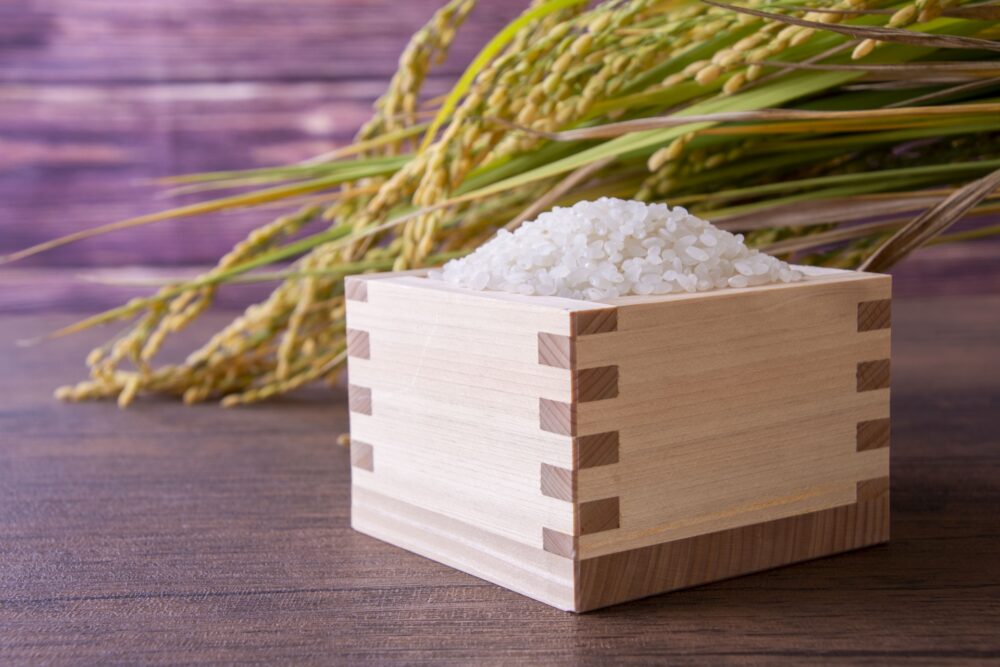 ヒノヒカリの精米と稲のイメージ画像